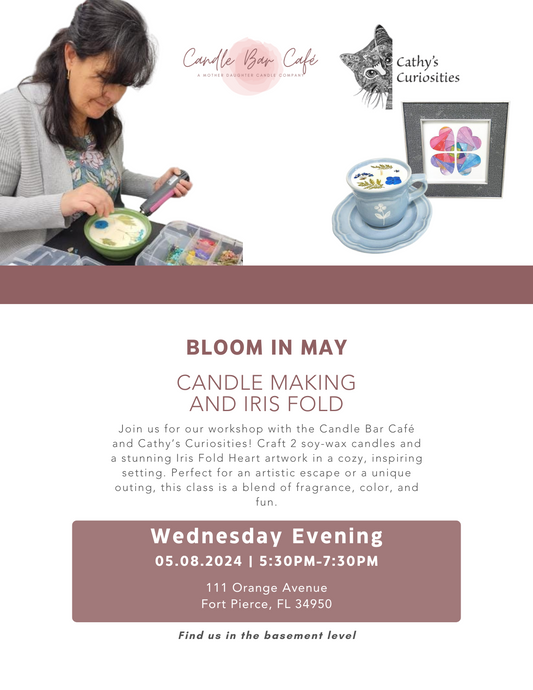 Bloom in May: Candle Making & Iris Fold Class